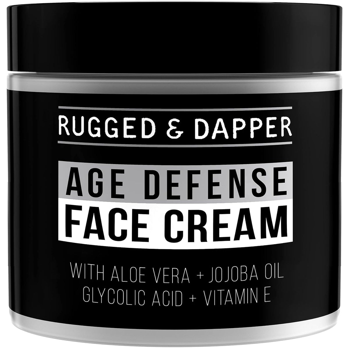 RUGGED & DAPPER - Mens Face Cream with Hyaluronic Acid - Ultra-Hydrating Mens Anti Aging Face Cream- 24 Hour Protection - 4 Month Supply - USA Made