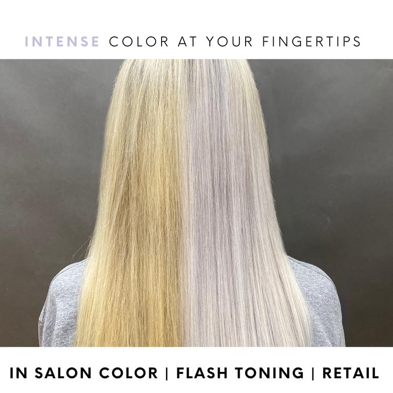 Watercolors INTENSE METALLIC Semi Permanet Color Depositing Shampoo-Sulfate & Paraben Free to Maintain & Enhance Hair Color 8 fl oz - SILVER