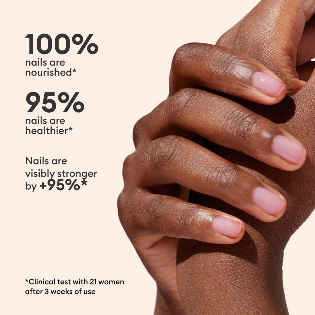 Manucurist Active Glow Blueberry All-in-One Perfecter Nail Polish & Care - No Lamp - Vegan & Made in France Ultra-Glowy Rose Mirror-Like Shine - Nail Concealer & Care - Plant-Based Ingredients