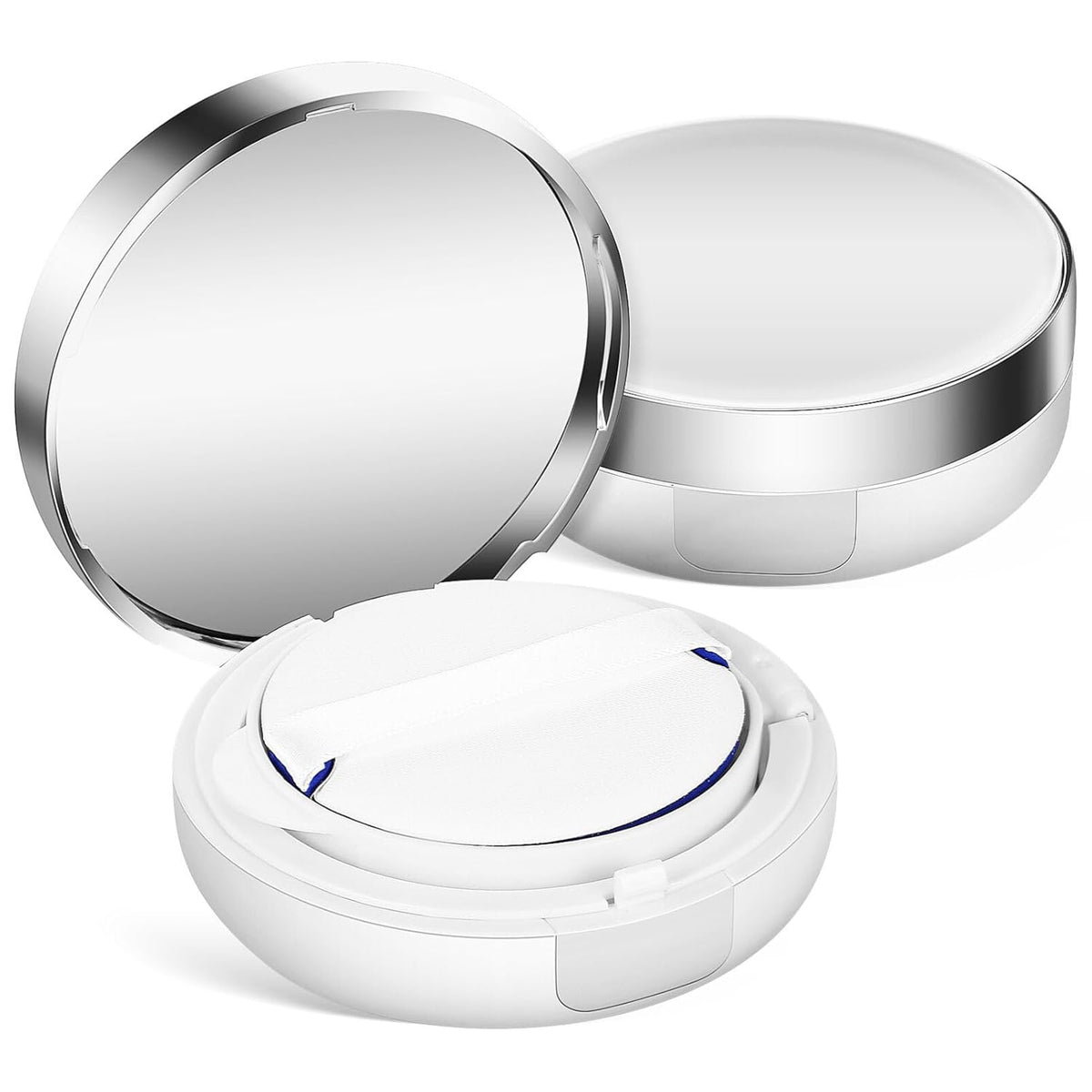 2PCS Cushion Foundation Case Empty Compact Makeup Containers Puff Case Bb Cream Box for Liquid
