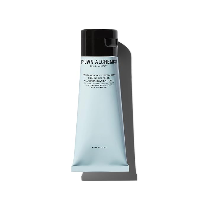 Grown Alchemist Polishing Exfoliant. Gentle Face Smoothing with Pink Grapefruit & Glucomannan Extract, 75mL