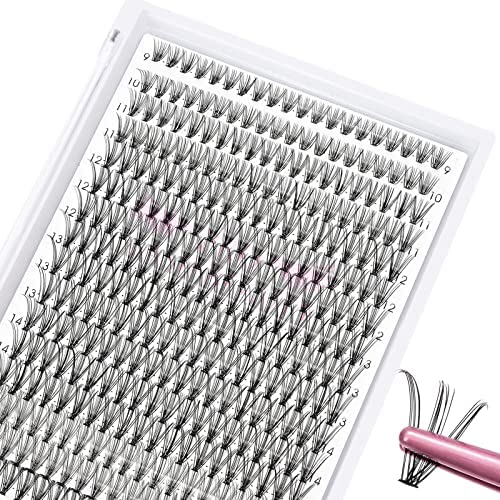 280 Individual Lashes - 10D, 20D, C, D Curl Mix - Wispy Bottom Lashes - DIY At Home