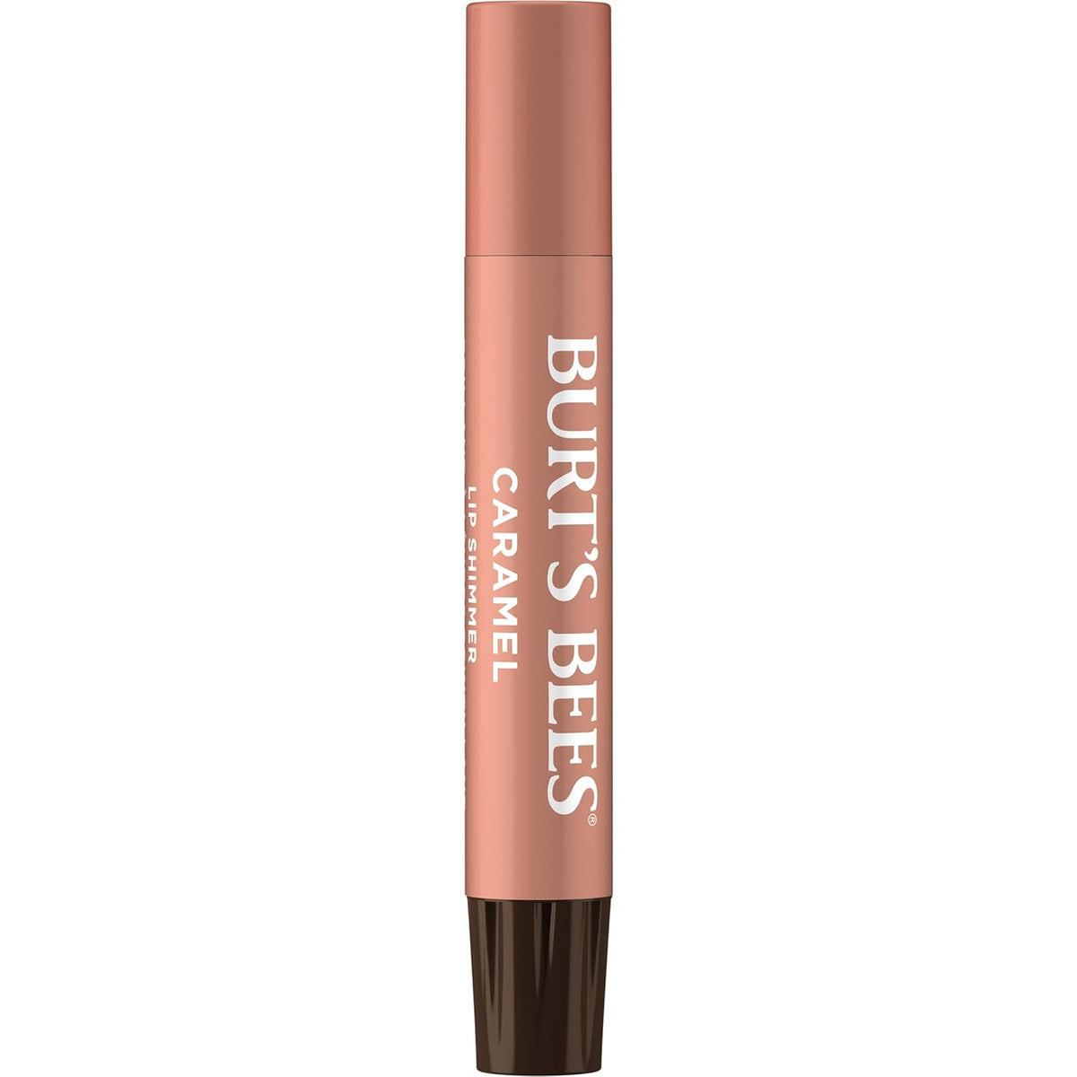 Burt's Bees Shimmer Lip Tint Set, Tinted Lip Balm Stick, Moisturizing for All Day Hydration with Natural Origin Glowy Pigmented Finish & Buildable Color, Caramel (4-Pack)