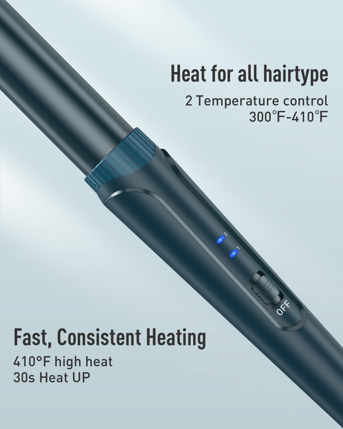 Waver Curling Iron Wand - BESTOPE PRO 5 in 1 Curling Wand Set with 3 Barrel Hair Crimper for Women, Fast Heating Crimper Wand Curler in All Hair Type - Green