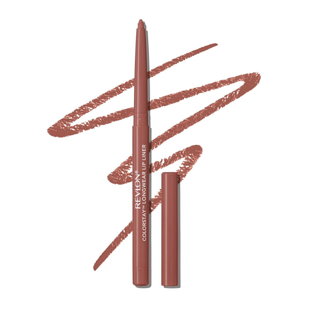 Revlon Colorstay Lip Liner Makeup with Built-in-Sharpener, Longwear Rich Colors, Smooth Application, 630 Nude, 0.01 oz