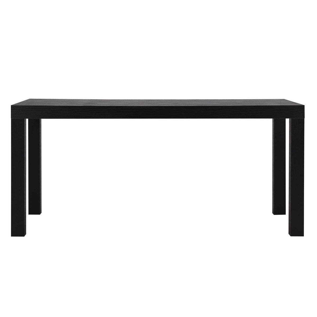 Ameriwood Home Black Coffee Table Parsons Coffee Table for Living Room, Black Oak