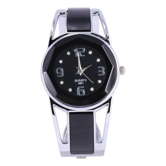 ELEOPTION Women Bangle Watch Bracelet Quartz with Rhinestone Round Dial Stainless Steel Band Wrist Ladies Watches with Womens Watch Box