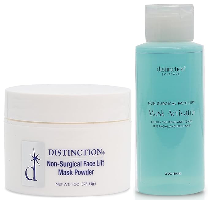 Distinction Firmalift Instant Firming Face Lift Powder & Activator Combo - Anti Aging to Tighten & Tone Skin for a Radiant & Youthful Glow - Great for Fine Lines Wrinkles