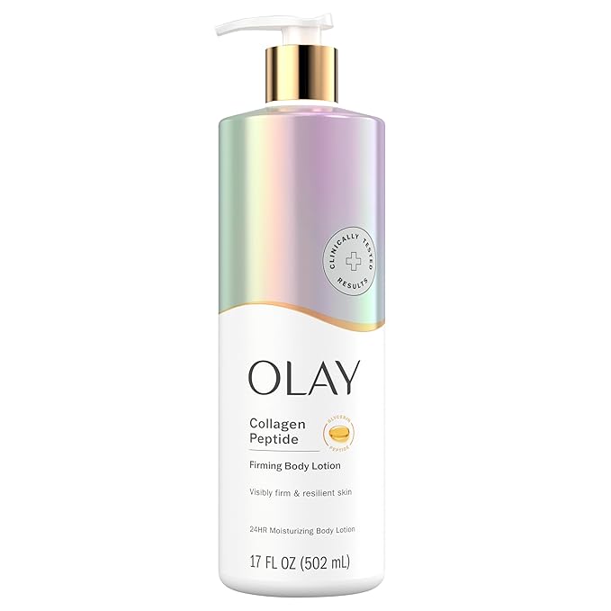 Olay Body Lotion for Women, Firming with Collagen Peptides Serum, Visibly Firmer Skin, 24hr Moisture & Hydration, Fast Absorbing Formula, Vitamin B3 Complex, For All Skin Types, 17 fl oz