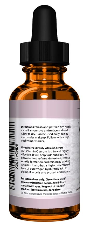 DOUBLE SIZED (2 oz) PURE VITAMIN C SERUM FOR FACE With Hyaluronic Acid - Anti Wrinkle, Anti Aging, Dark Circles, Age Spots, Vitamin C, Pore Cleanser, Acne Scars, Organic Vegan Ingredients
