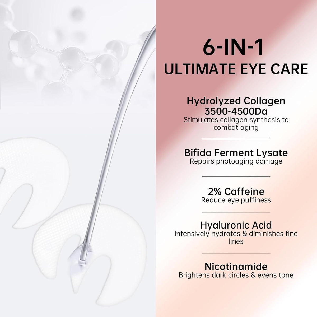 Novoy 15 Pairs Bio-Collagen Real Deep Eye Patches - 6-in-1 Retinol Overnight Eye Patches for Dark Circles, Puffiness & Wrinkles | 2% Caffeine/Hyaluronic/Niacinamide, Korean Popular Eye Mask - Lavender