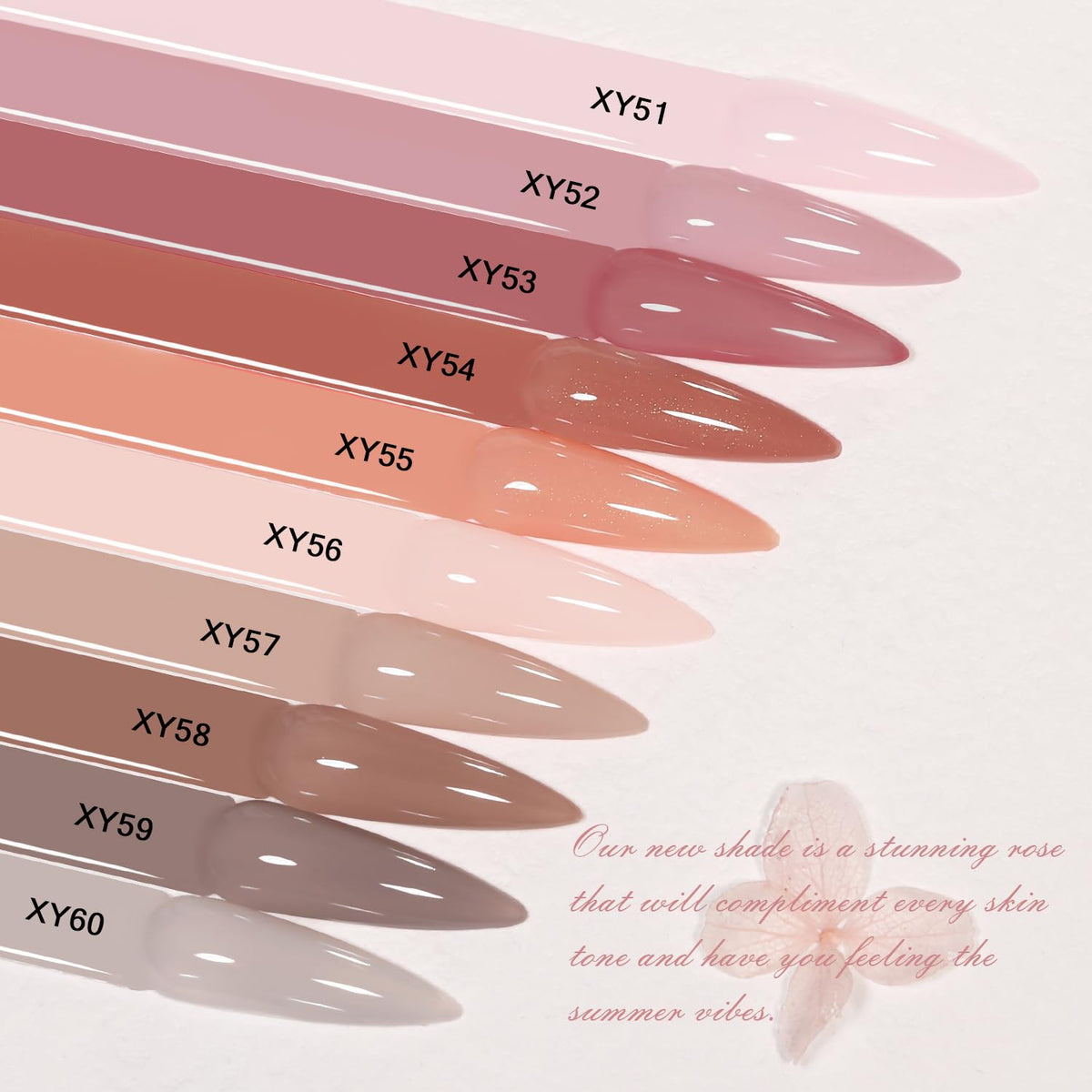 10Pcs Jelly Gel Nail Polish Set Nude Translucent Dark Skin Colors Rose Maple Red Sheer Gel Polish Kit Brown Semi-Transparent Fall Nail Polish Gel UV LED Soak Off Home DIY 7ml