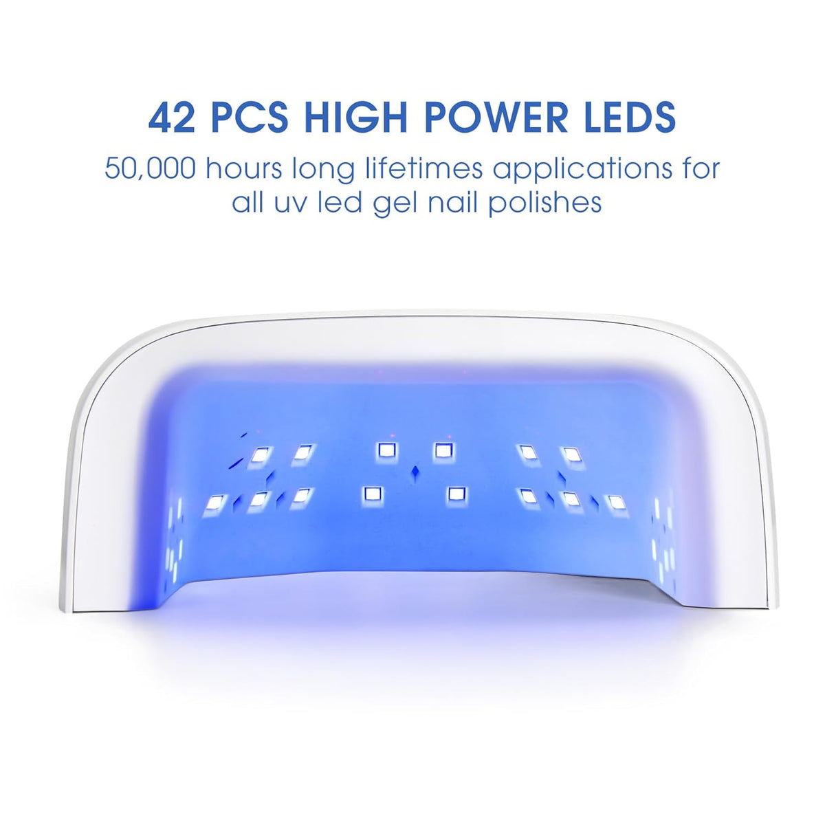 Professional Rechargeable UV LED Nail Lamp 60W UV Led Portable Cordless Nail Light for Nail Lamp Machine, 4 Timer Setting and Smart Sensor Nail Dryer, LCD Display