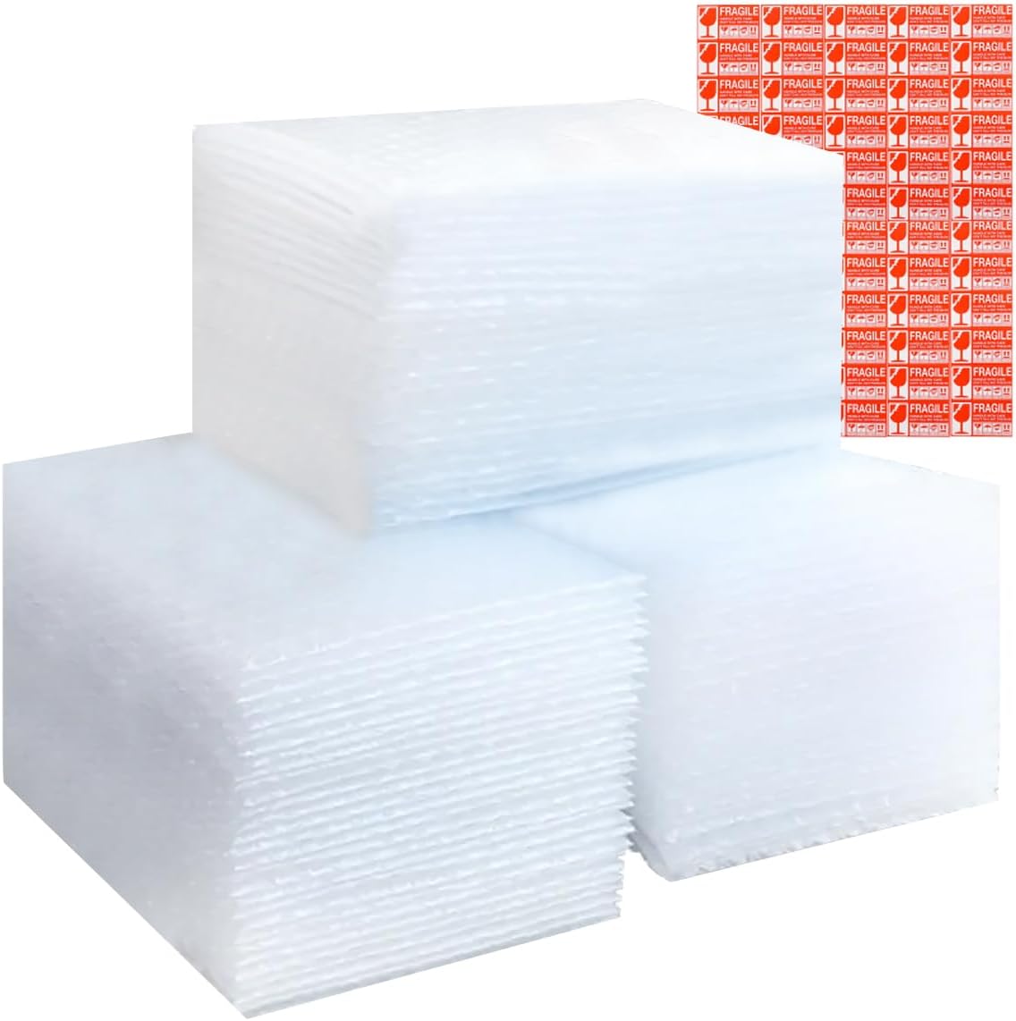 XYH 100 Pcs Bubble Pouches, 6''x8''or 8''x10'' Multiple combinations Bubble Bag for Packing, Which is Anti-Impact Come with Exquisite Sealing Label Storage Packing and Moving.