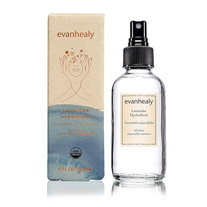 evanhealy Lavender HydroSoul | Copper Distilled Hydrosol | Calms Redness, Soothes Irritated Reactive Skin | Organic Lavender Facial Tonic | Calming Face Toner