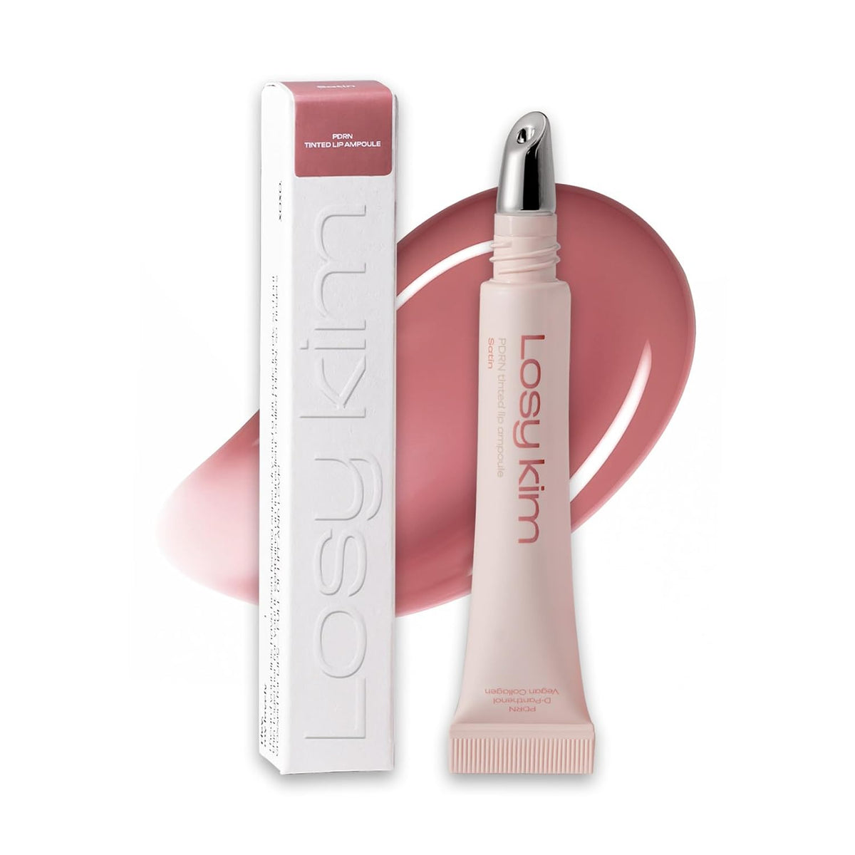PDRN Tinted Lip Serum – High Gloss Ultra Hydrating Natural Glow, Non-Sticky Volumizing Color Glaze with Long-Lasting Shine, Nourishing Moisturizing Repair for Chapped Lips (0.34 oz)