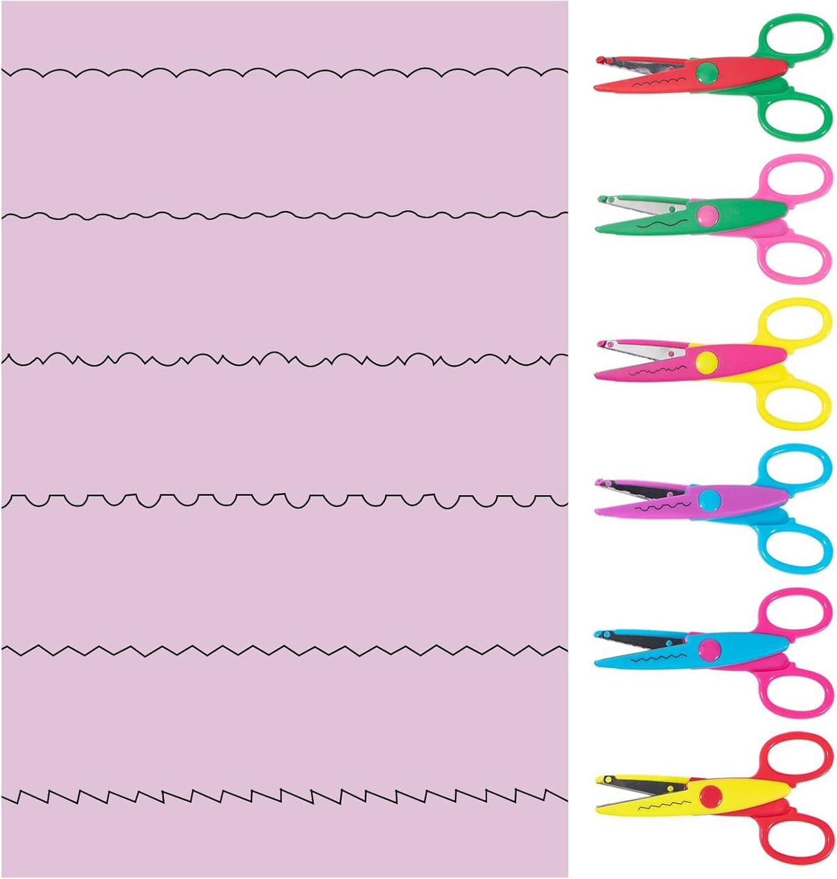 Craft Punch and Creative Scissors, 26pcs Craft Scissors Decorative Edge Set for Adults, 6 PCS Decorative Edge Scissors,20 Paper Punch for Scrapbooking, Crafts, DIY Photos Album