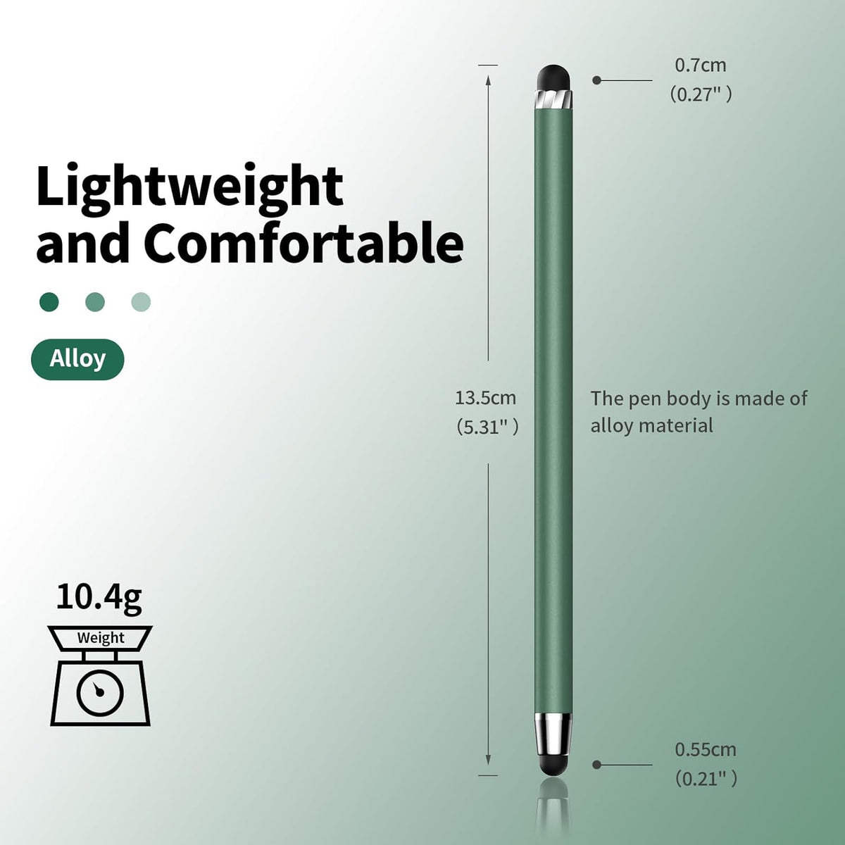 Stylus Pen for Touchscreen,5 PCS Stylus,2-in-1 Stylus Pen for iPad, High Sensitivity Precision Suitable for Touch Screens of iPhone/ipad/Android Tablet(Black/White/Gray/Gold/Dark Green)