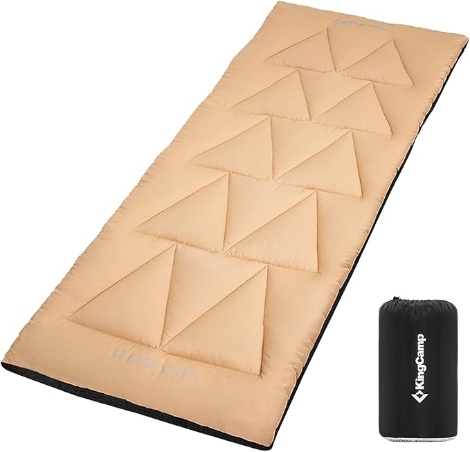 KingCamp Cot Pad Topper for Camping, Soft Warm Non-Slip Cot Mattress, Comfortable Lightweight Sleeping Mat for Outdoor & Indoor, Picnic, Hiking, Backpacking, Yoga