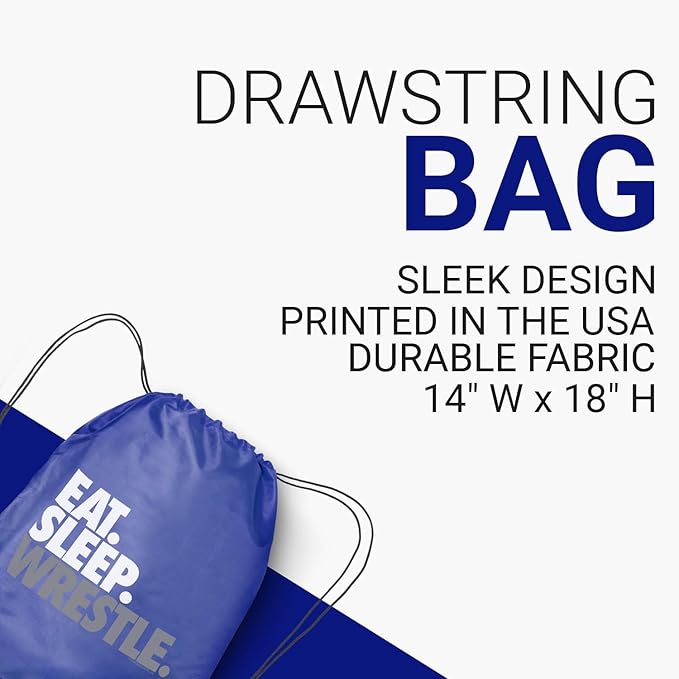 ChalkTalkSPORTS Wrestling Sport Pack Cinch Sack | Eat Sleep Wrestle