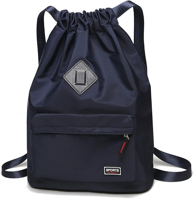 Peicees Waterproof Drawstring Sport Bag Lightweight Sackpack Backpack for Men and Women