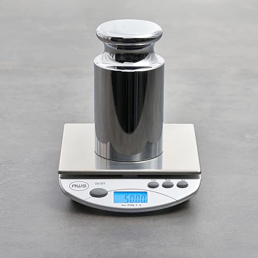 American Weigh Scales Calibration Weight for AWS Digital Scale, Carbon Steel, Chrome Plated, Chrome Finish, 10KG (10KGWGT)