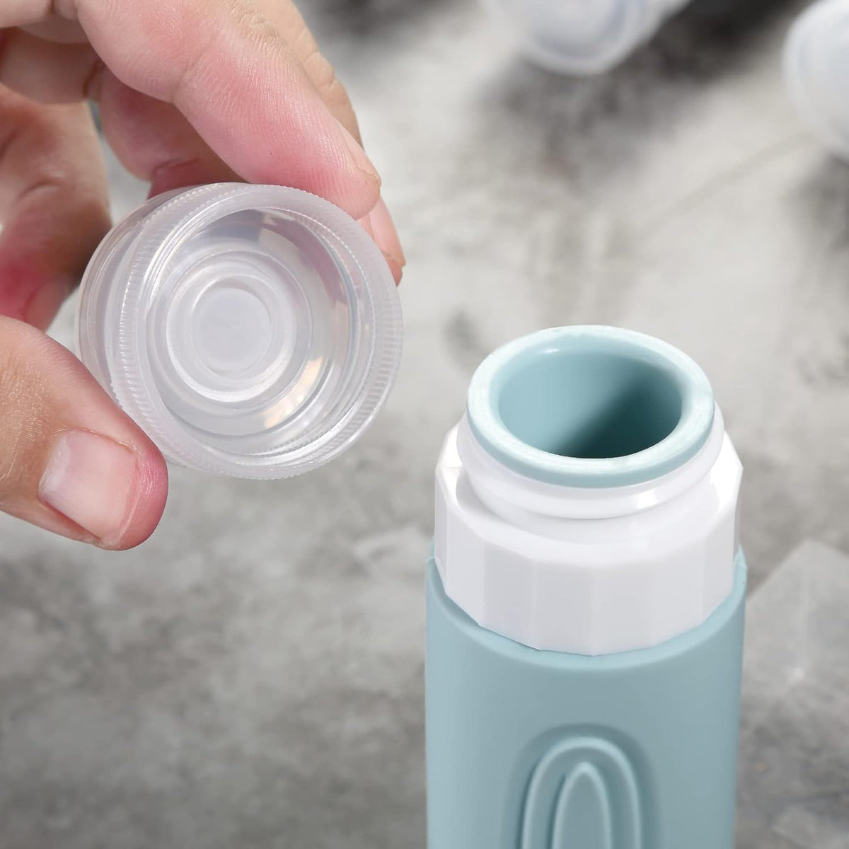 Travel Bottles for Toiletries, Tsa Approved 3oz Travel Size Containers BPA Free Leak Proof Refillable Liquid Silicone Squeezable Travel Accessories for Shampoo Conditioner Lotion (4 Pack)