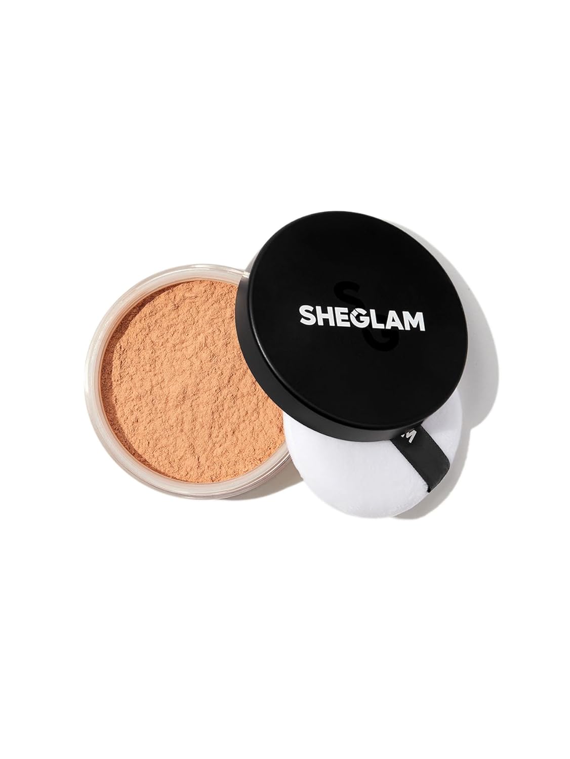 SHEGLAM Baked Glow Setting Powder Oil Control Loose Face Powder Translucent Pore-Less Flawless Smooths Fine Lines Glowy Powder - Light Brown