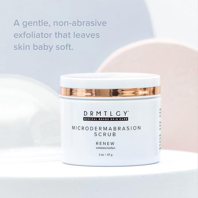 DRMTLGY Peptide Night Cream Face Moisturizer & Microdermabrasion Facial Scrub Set - Hydrating Face Moisturizer & Face Exfoliator 2 Pack