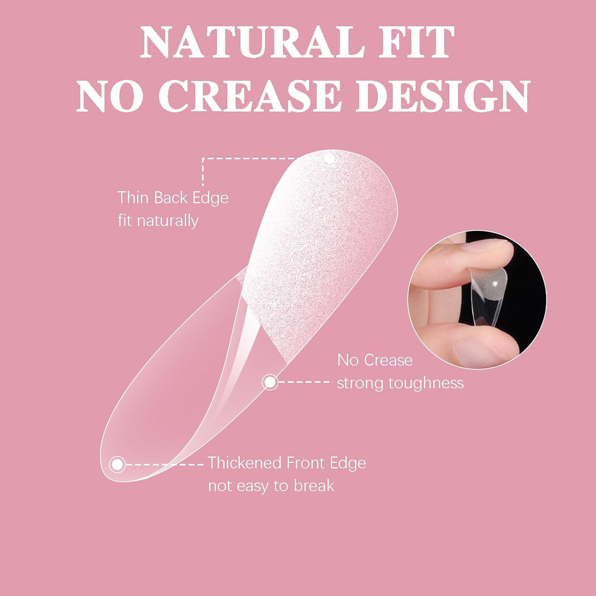 Medium Almond Nail Tips, SSWSBYKE 300pcs Soft Gel Nail Tips for Full Cover Pre-Shaped Acrylic Fake Nails Tips 15 Sizes Half Matte Press On Nails for Extension Home DIY Salon