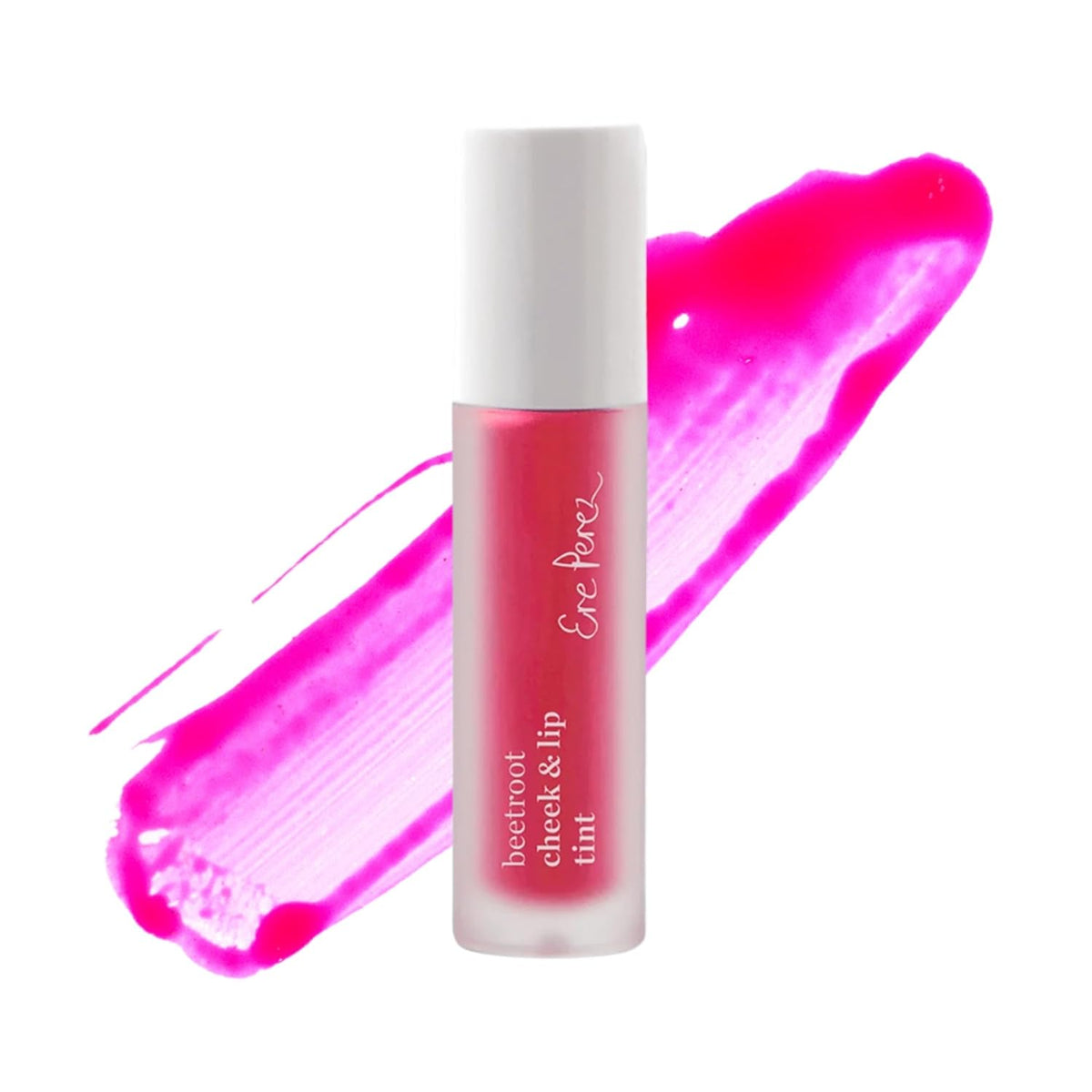 Ere Perez - Natural Beetroot Cheek + Lip Tint | Water-Resistant, Long-Lasting, Hydrating, Vibrant | Blue Agave, Rosehip Oil, Vitamin E | Vegan, Cruelty-Free, Clean Beauty (Fun-Pink)