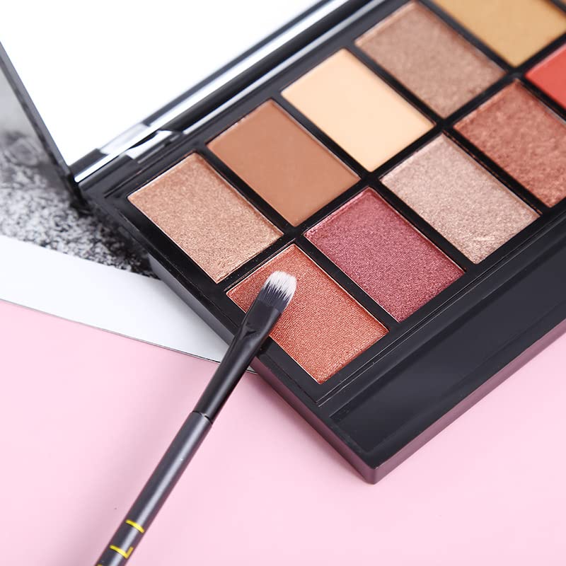 RUIGPRO Pro 16 Shades Eyeshadow Palette + 20 pcs Makeup Brushes Set High Pigmented Naked Nudes Shimmer Matte Metallic Smokey Eye Shadow Soft Synthetic Powder Cream Blending Brush Neutral Pallet