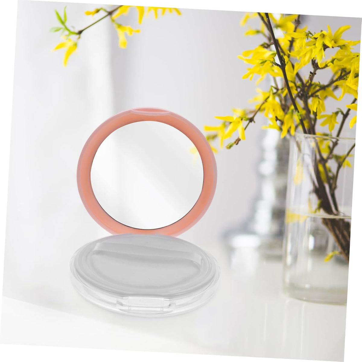 2-piece Mini Empty Cushion Compact Case for Portable Makeup Powder Storage