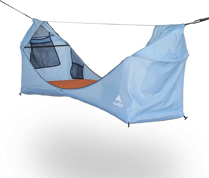 Haven Tents Lay Flat Hammock Tent - Waterproof Tent & Camping Hammock with Mosquito Net - Includes Insulated Pad and Rainfly - Haven Tent, Haven XL, Haven Safari