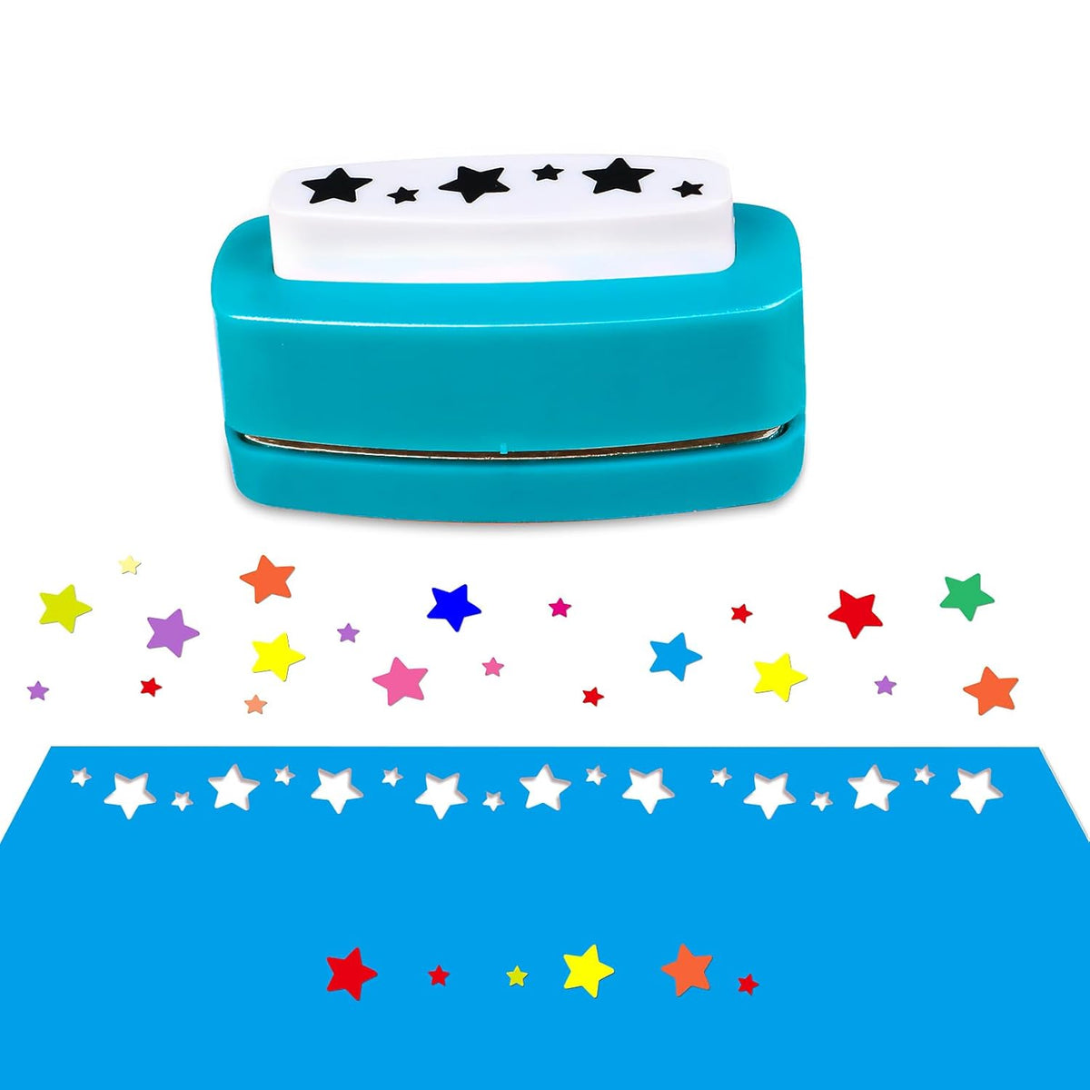 Star Paper Punch, Star Hole Punch for Crafting, Multiple Stars Punches for Paper Crafts, Stars Shaped Hole Punches, Starcut Puncher Crafts Puncher for Card Making, Scrapbooking