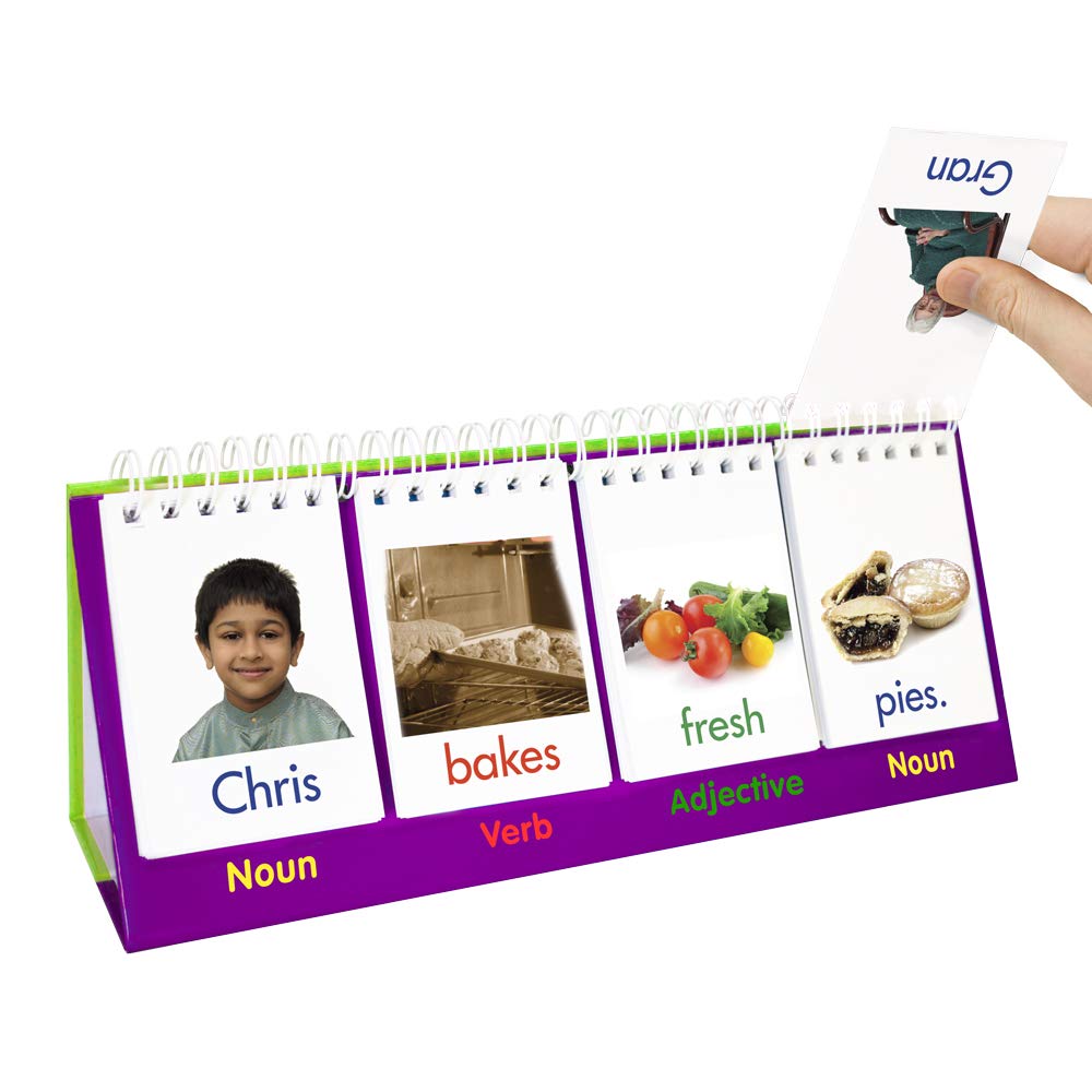 Junior Learning Sentence Flips Double-Sided Flip Stand, Ages 4-6, Vocabulary & Grammar, K-1