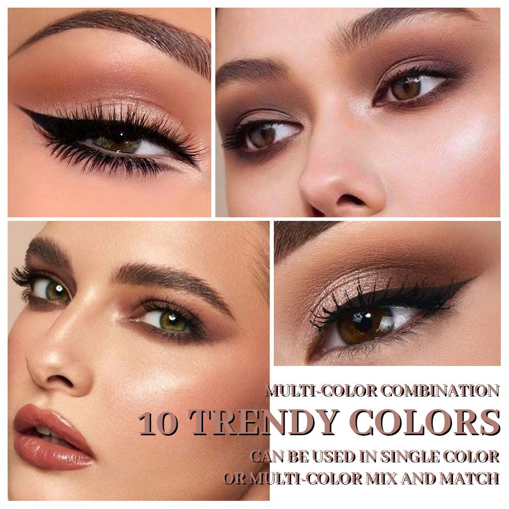 Shimmer Matte Eyeshadow Palette.Longwearing Highly Pigmented Natural Beige Gold Glitter Powder Palet.Matt Shiny Eye Makeup paleta de sombras.02#