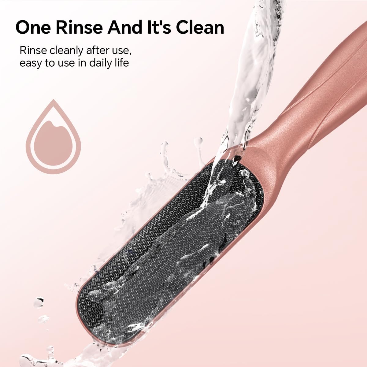 Nano Glass Foot File, Foot Callus Remover, Double Sided Pedicure Tools for Feet, Dual Use of Dry and Wet, Professional Hygienic Foot Scrubber to Achieve Smooth, Silky Feet Instantly (Coral Red)