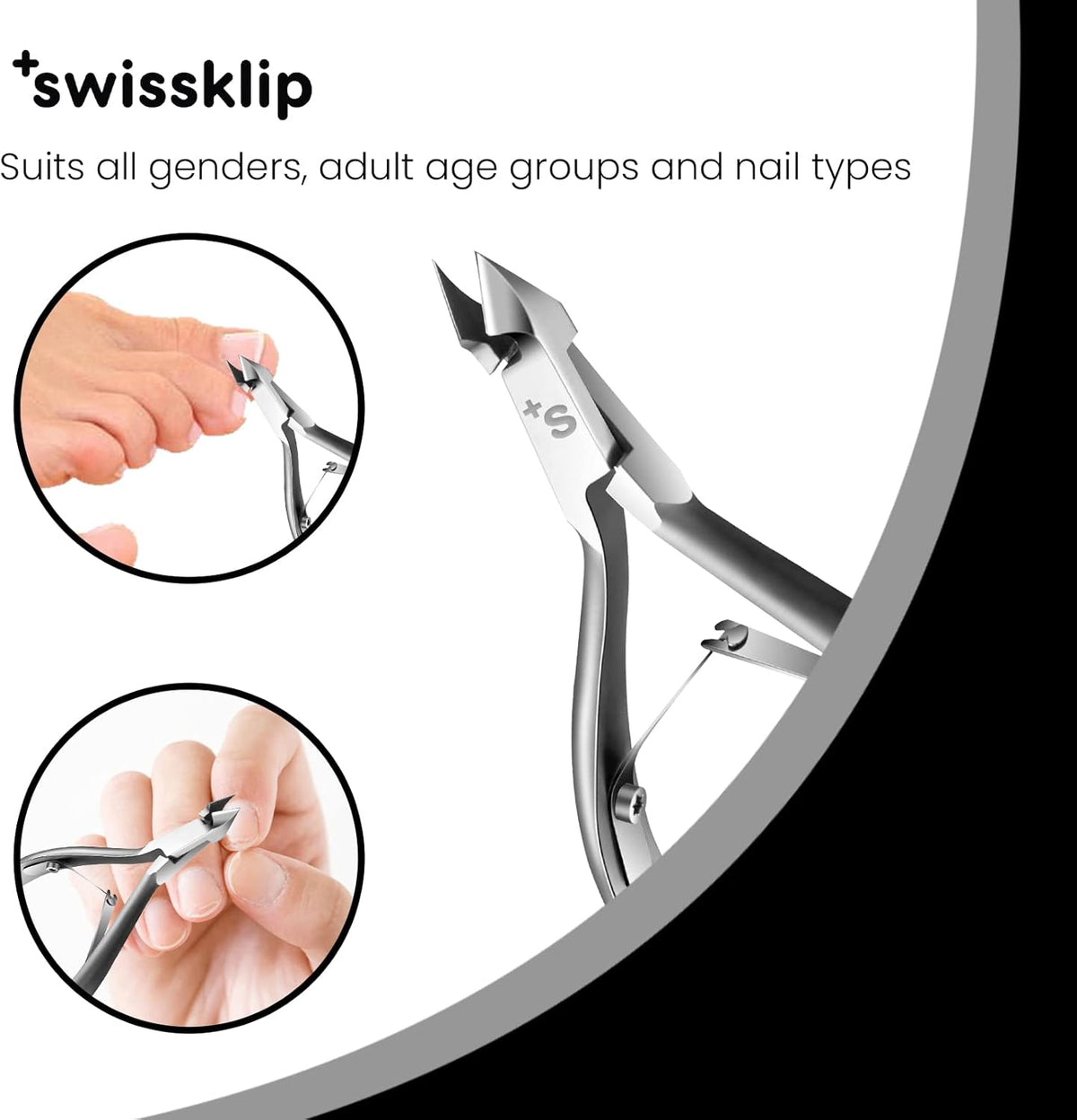 Swissklip Cuticle Trimmer I Best Cuticle Remover I Cuticle Nippers, Cutter, Scissors I Nail Nipper used along with Cuticle Pusher Tool, Cuticle Clippers, Nail Cuticle Trimmer (Pack of 2)