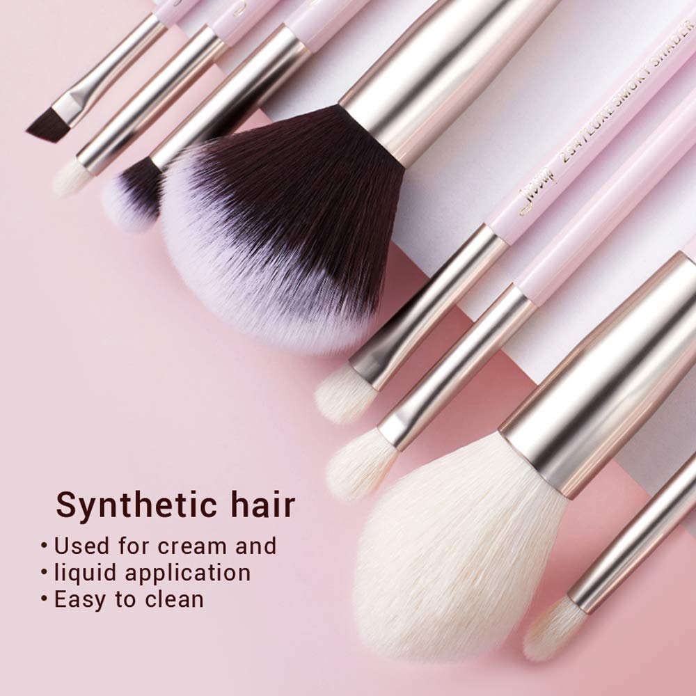 Jessup Makeup Brushes Set Professional Makeup Brush Eyeshadow Blending Powder Foundation Blusher Concealer 25pcs with Cosmetics Storage Box, Blushing Bride T295