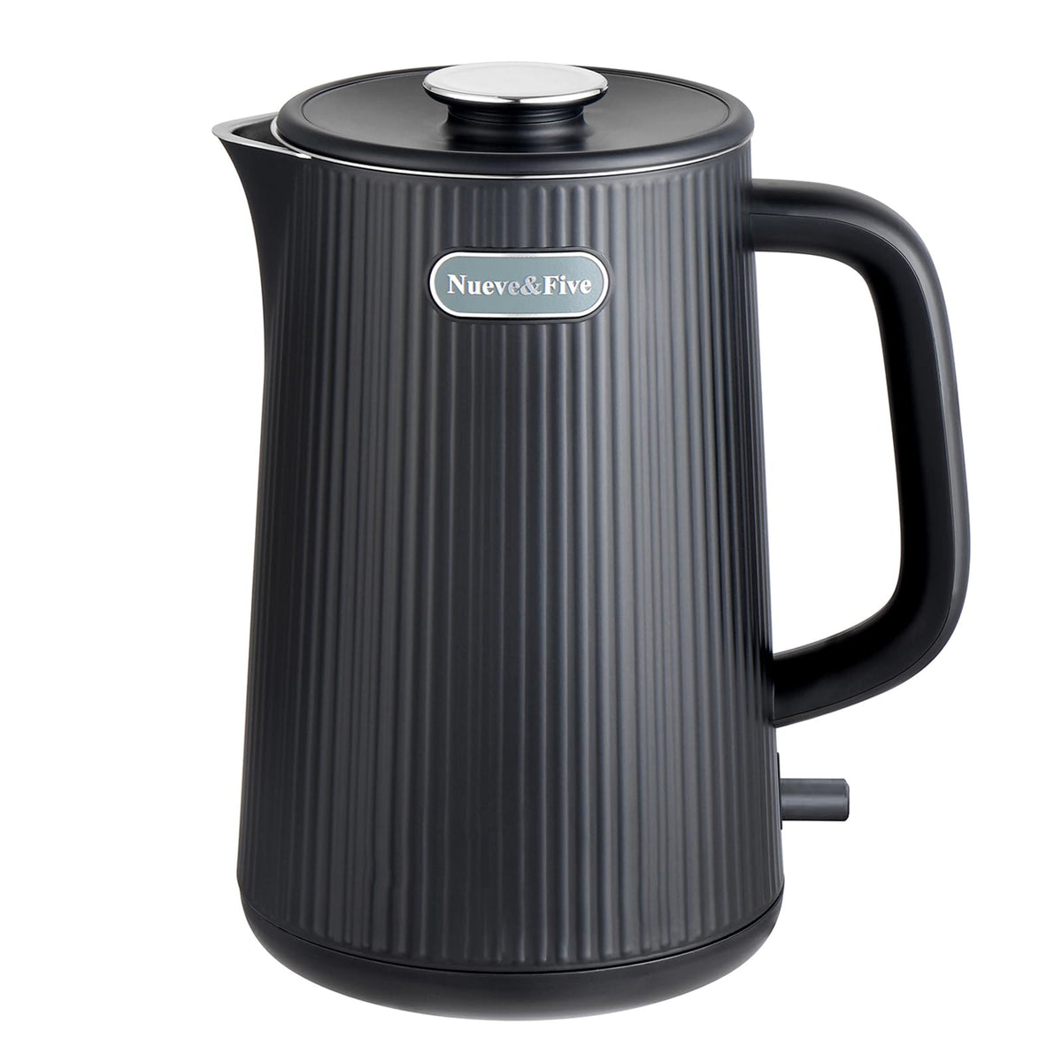 Nueve&Five 1.7L (57oz) Large Electric Kettle Perfect for 7+Cups of Tea and Coffee,2 quarts Double Wall Big Electric Tea Kettle,Auto Shut Off,1200W Hot Water Kettle Electric-Black