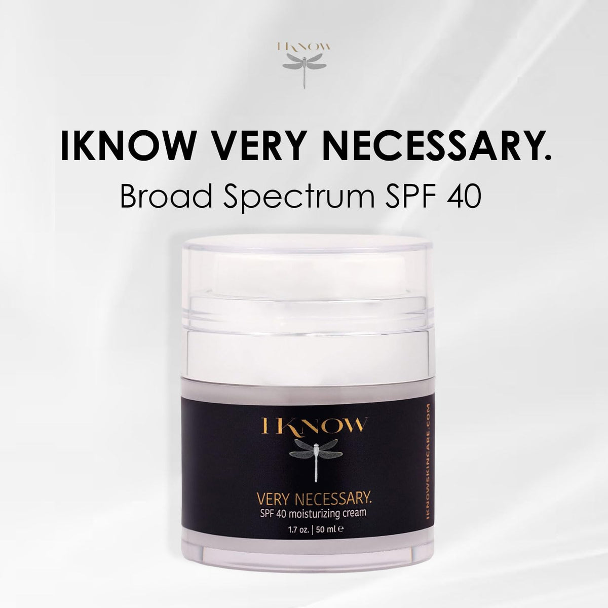 IKNOW VERY NECESSARY Broad Spectrum SPF 40 Skincare, Sun Protection Cream for UV Protection, Broad Spectrum SPF 40 Moisturizer Lotion for Pro-Aging, Spf 40 Facial Moisturizer and Sunblock