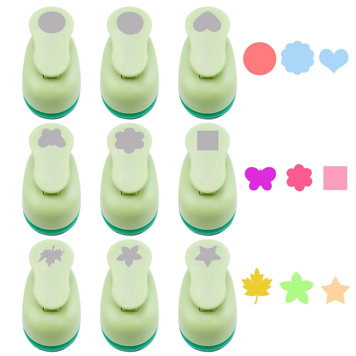 UCEC Craft Hole Punch, 9 Pcs 5/8 Inch Paper Punches for Crafting Hole Punch Shapes Hole Puncher for Crafts, Different Shape Crafting Designs for Crafting & DIY Projects
