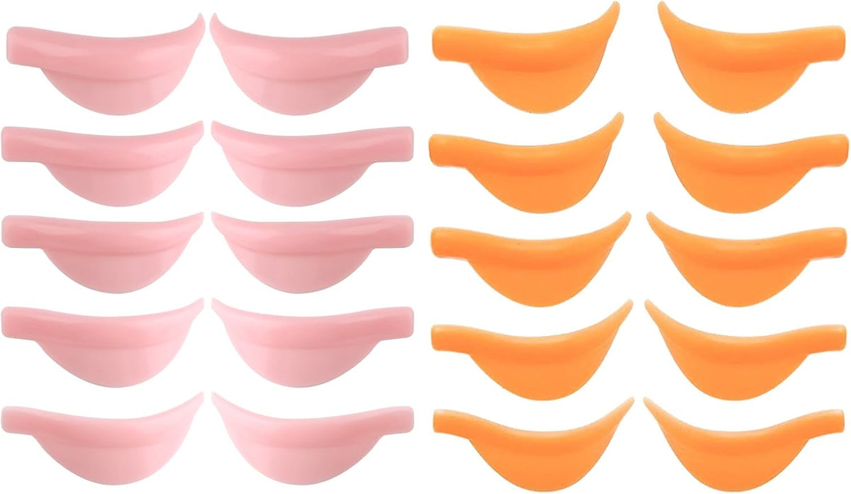 20PC Lash Lift Rods Set, Silicone Lash Lift Pads & Shields in Skin/Pink Tones, Reusable Lash Lift Tool with C & D Curls, Ideal for Eyelash Perm, Lash Lifting & Curling, Compatible with Lash Perm Kits