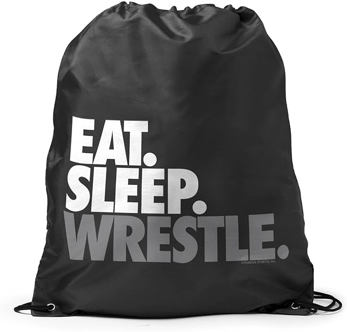 ChalkTalkSPORTS Wrestling Sport Pack Cinch Sack | Eat Sleep Wrestle