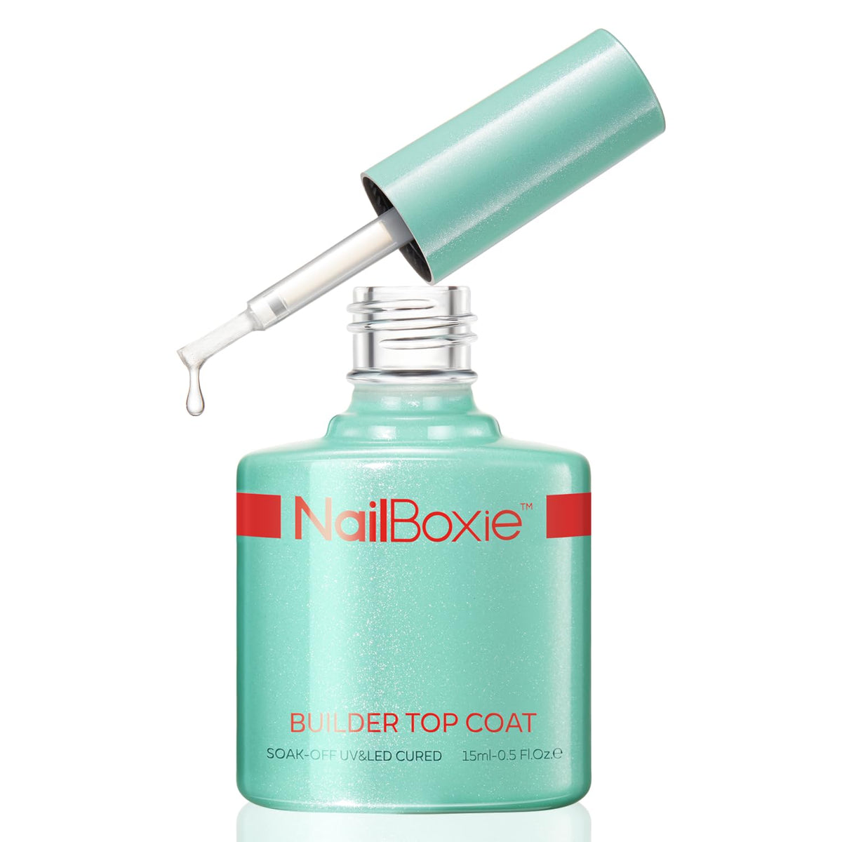 modelones Nail Builder Gel Top Coat, 2-in-One Clear Builder for Nails, LED Lamp Cured Top Coat Strengthener Glue Gel Polish in a Bottle for DIY Home Salon Gifts, 15ML