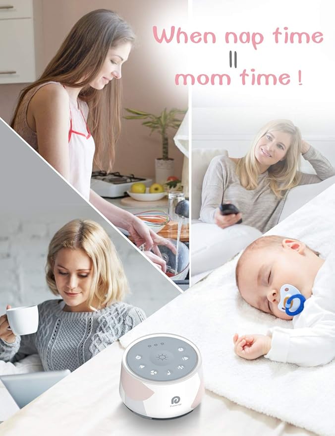 Dreamegg D1 Pro White Noise Sound Machine, 3-in-1 Baby Soother Sound Machine Separate Night Light, 29 HiFi Sounds, Noise Machine for Sleeping & Relaxation for Adults Baby Registry Gift (D1 Upgraded)