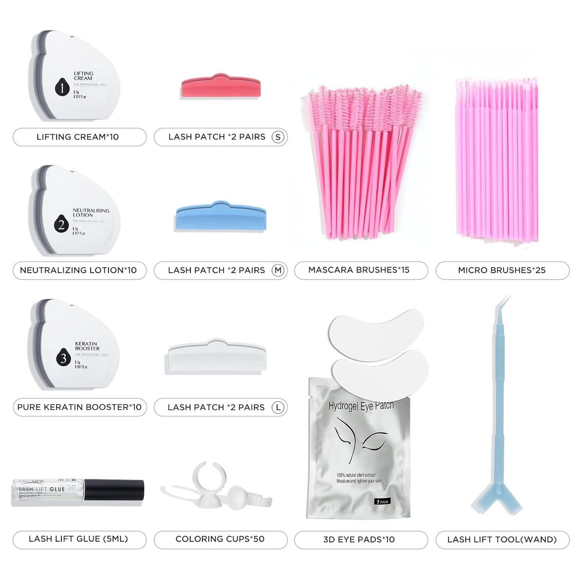 LASHVIEW Lash Lift Kit,Lash Lift,Professional Eyelash Perm Kit,Liquid Set,Semi-Permanent,Curling Perming,Wave Lift Extension Perm Set,10 Times