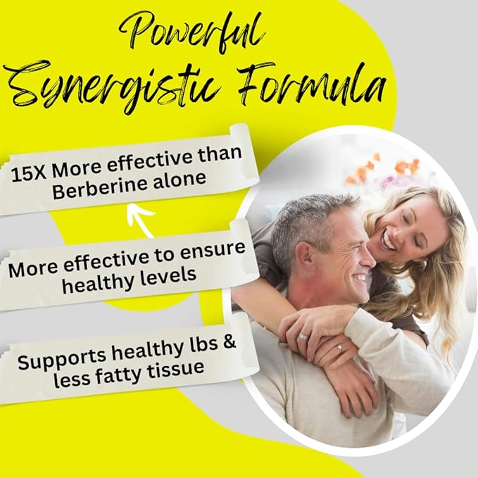 Berberine Supplement 15X Potency, Ceylon Cinnamon for Enhanced Absorption & Synergistic Effects. 8,500mg Per Capsule
