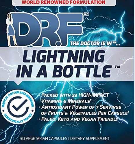 Lightning in a Bottle by Dr. Farrah World Renown Medical Doctor | 23 High Impact Vitamins & Minerals | Antioxidant Power of 7 Servings of Fruit & Vegetables | Paleo, Keto, & Vegan Friendly